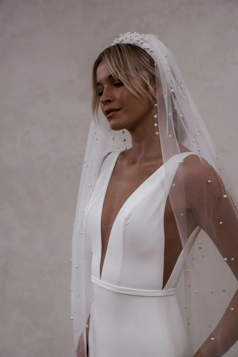 PEARL HEADBAND VEIL - Image 2