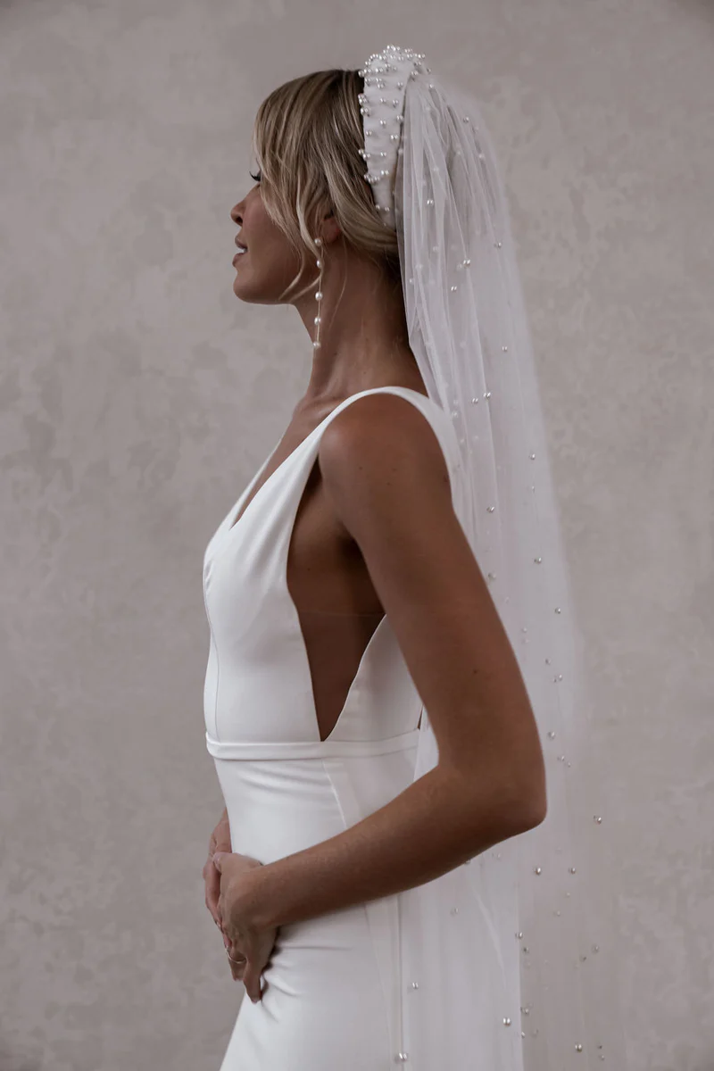 PEARL HEADBAND VEIL - Image 3
